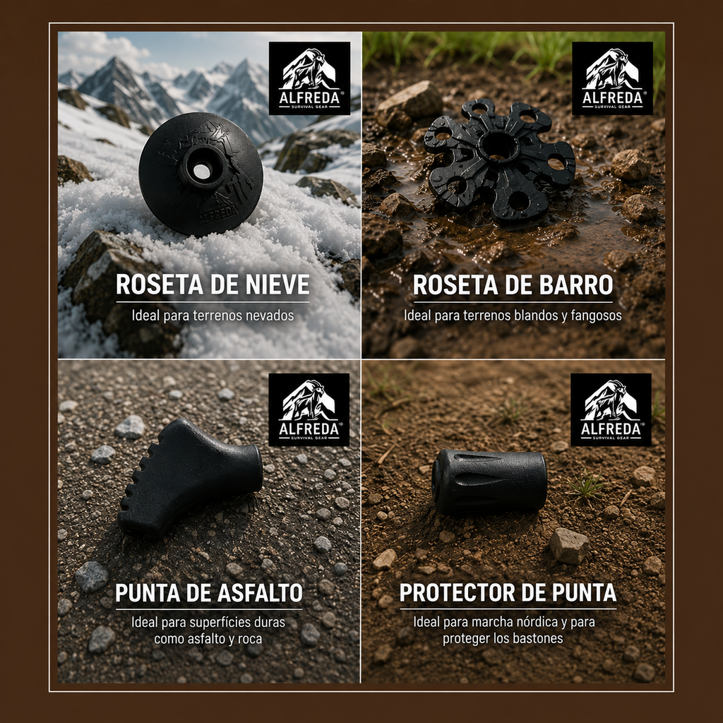 Bastones de Senderismo de Aluminio 7075 Quick Lock
