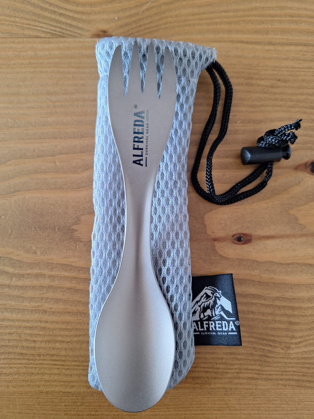 Cuchara-Tenedor de Titanio Alfreda Survival Gear