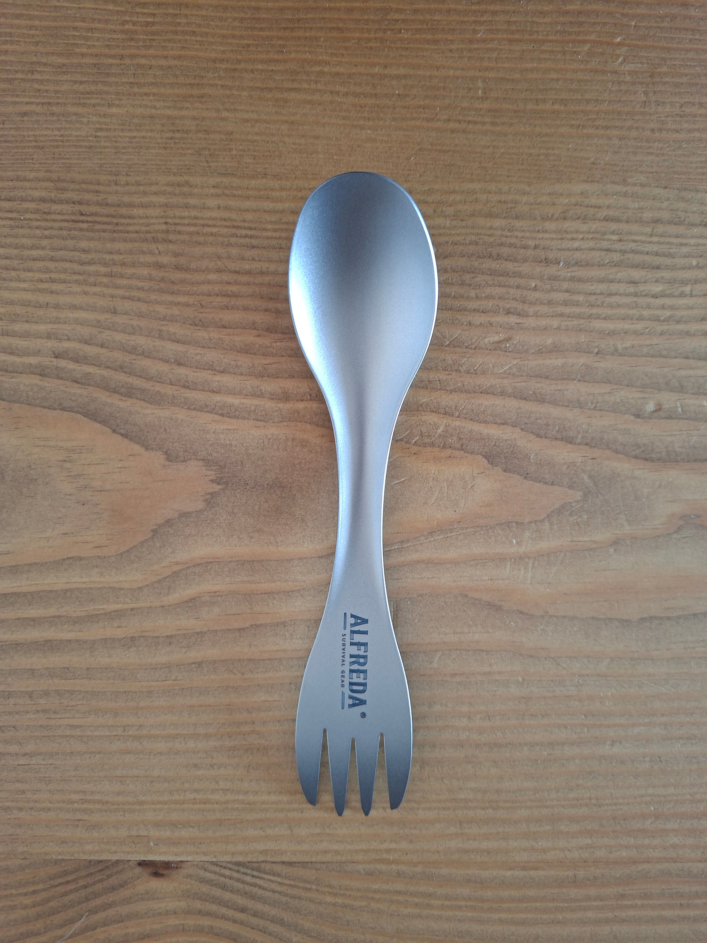 Cuchara-Tenedor de Titanio Alfreda Survival Gear